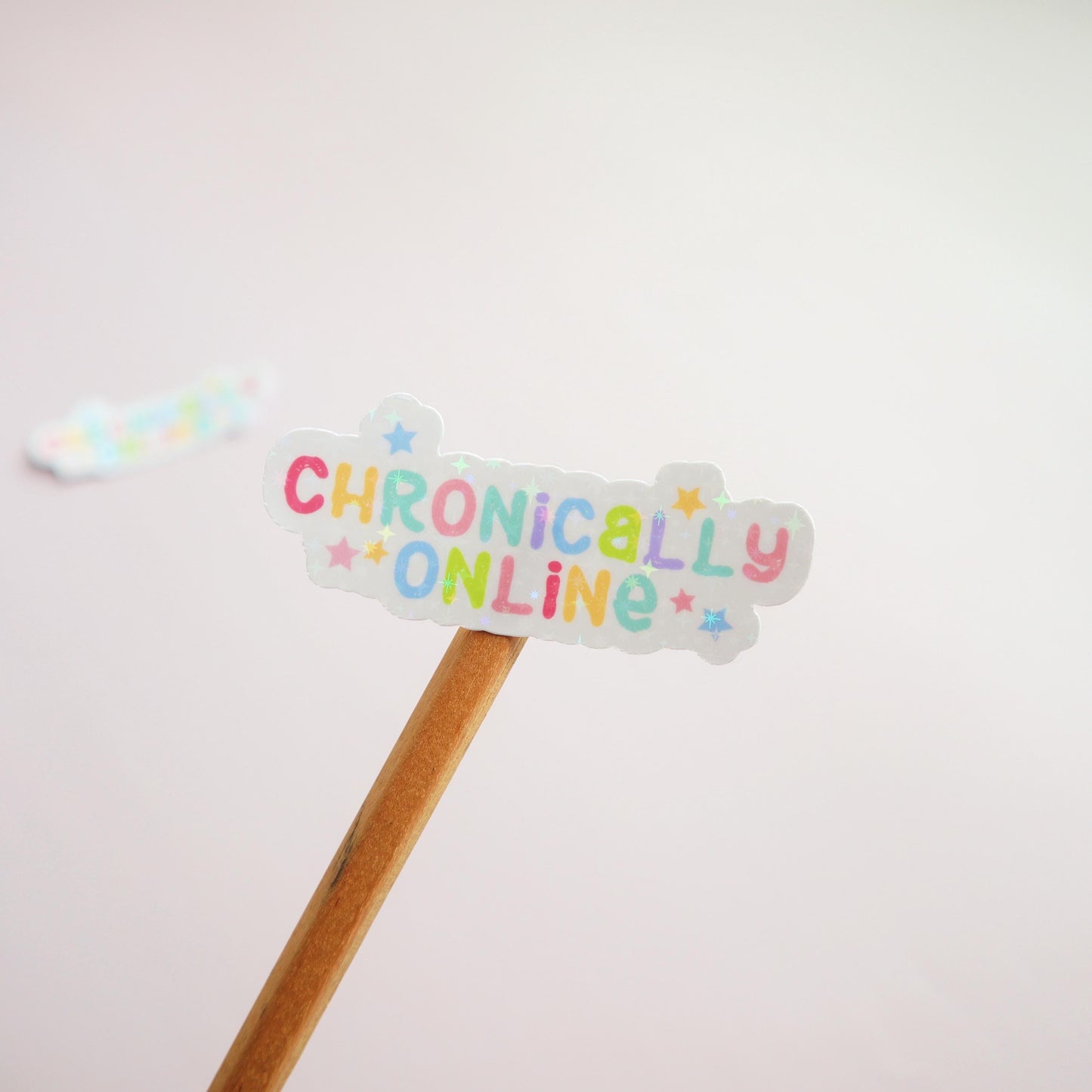 Chronically Online - Funny Fandom Sticker- Matte/Glossy/Holographic