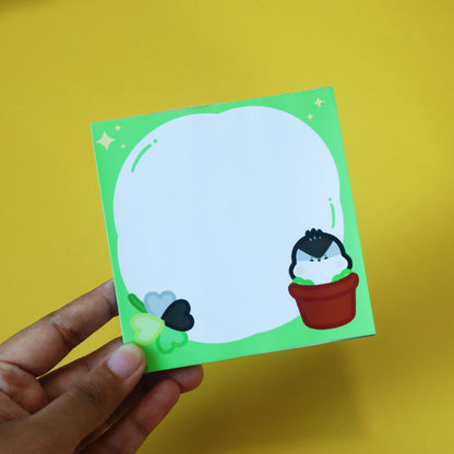Aromantic Flag LGBT Memopad - To-Do-List Memopad Grocery List - Aromantic Flag Kawaii Bird Arrow Green