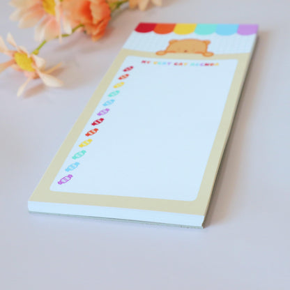 Gay Agenda LGBT Queer Notepad List - To-Do-List Magnetic Grocery List - Pride Flag Kawaii Bear, Candi