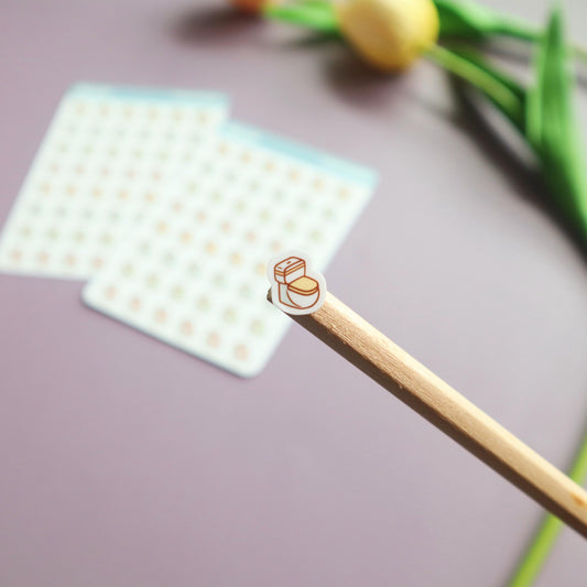 Toilet Bowl Isometric Planner Stickers - for Hobonichi/Kinbor Journals - Jellie's Bathroom