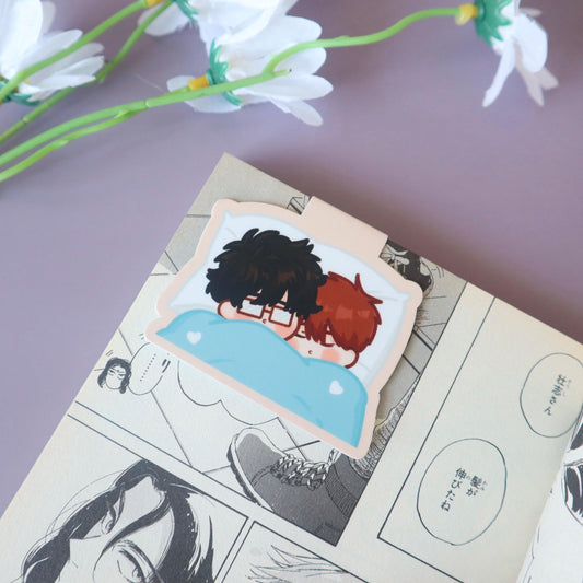 Manhwa Magnetic Bookmark-  Cuddle Chibi Kawaii Fanart - Yaoi/BL Manga
