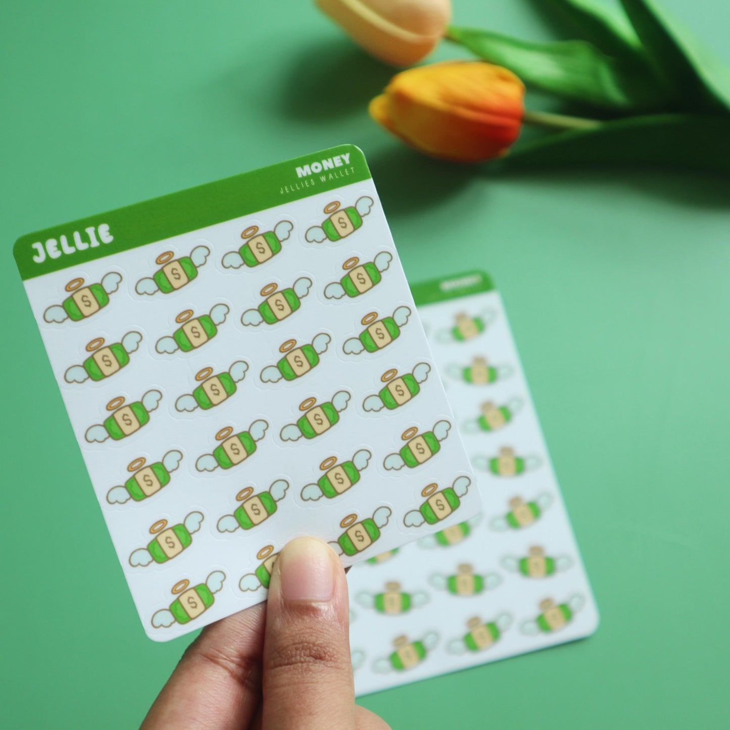 Money Flying Hobonichi Stickers - Finances Bujo/Bullet Journal Planner Stickers - Matte/Glossy