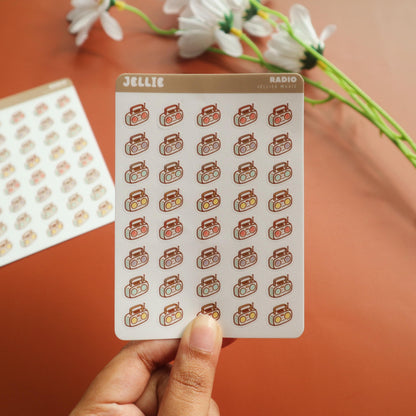 Radio Isometric Planner Stickers - for Hobonichi/Kinbor Journals - Jellie's Music