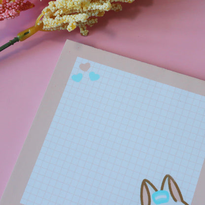 Trans Flag LGBT Memopad - To-Do-List Memopad Grocery List - Trans Flag Kawaii Bunny Floffy Blue Pink