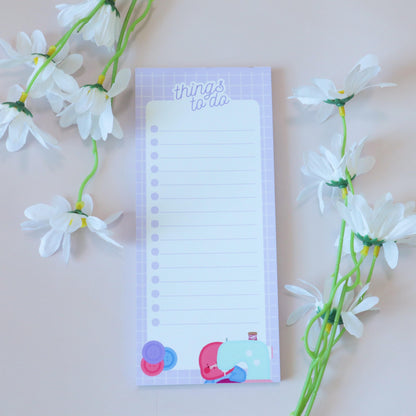 Things To Do Bisexual Notepad List - To-Do-List Magnetic Grocery List - Bisexual Flag Subtle Kawaii Spider, Nibbles
