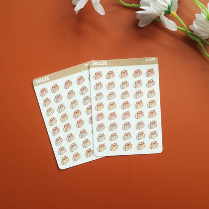 Radio Isometric Planner Stickers - for Hobonichi/Kinbor Journals - Jellie's Music