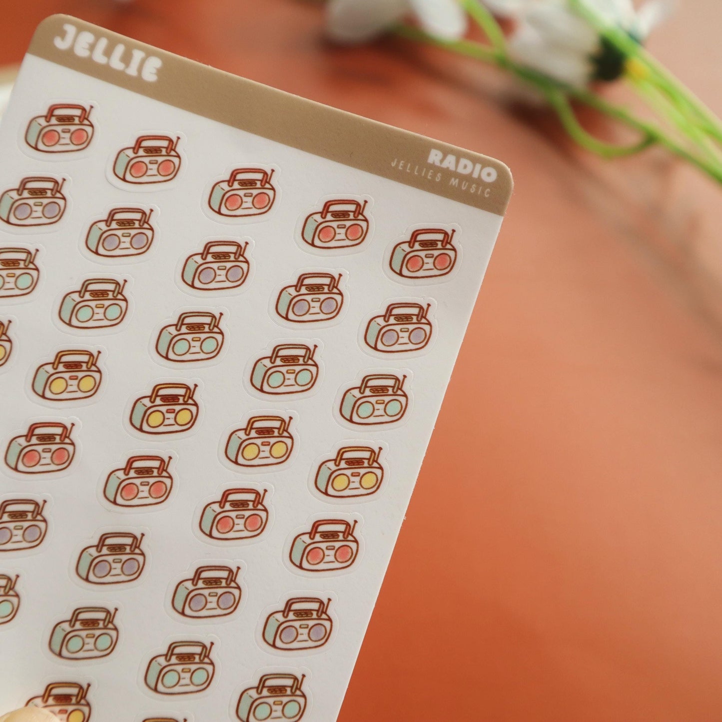 Radio Isometric Planner Stickers - for Hobonichi/Kinbor Journals - Jellie's Music