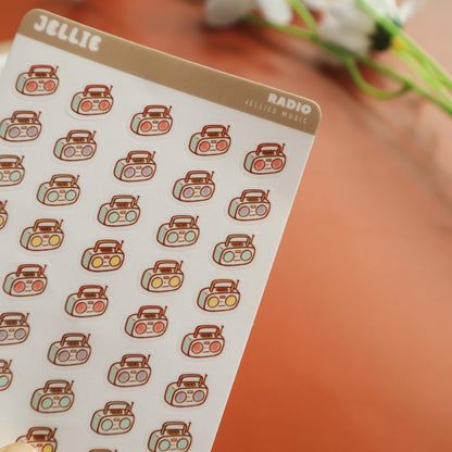 Radio Isometric Planner Stickers - for Hobonichi/Kinbor Journals - Jellie's Music