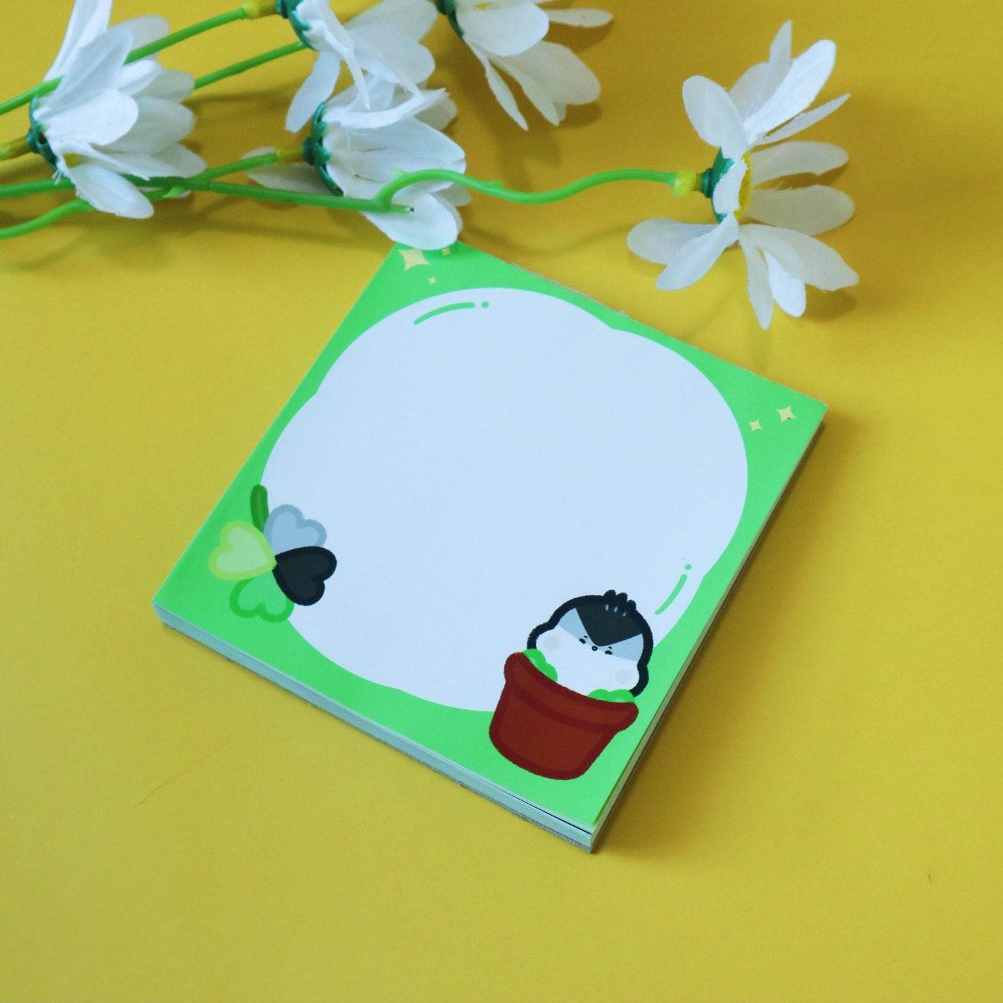 Aromantic Flag LGBT Memopad - To-Do-List Memopad Grocery List - Aromantic Flag Kawaii Bird Arrow Green