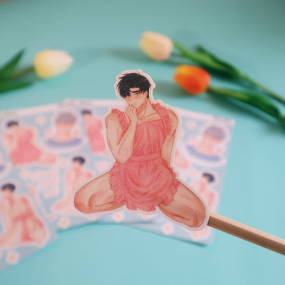 Hadaka Apron Fanart Sticker Sheet - Yaoi/BL Manhwa  - Waterproof Laptop Stickers Glitter/Glossy/Matte