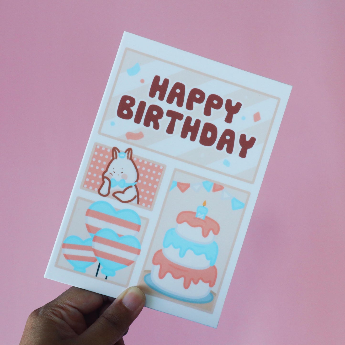 Trans Birthday Card – Floffy Mascot, LGBT Pride