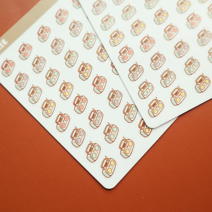 Radio Isometric Planner Stickers - for Hobonichi/Kinbor Journals - Jellie's Music