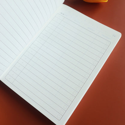 CRENA A6/A5 DayFree Diary [UNDATED] - White/Brown/Black