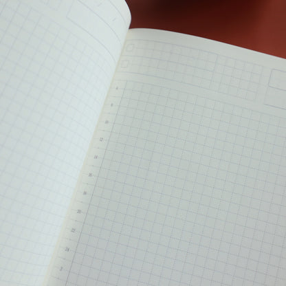 CRENA A6/A5 DayFree Diary [UNDATED] - White/Brown/Black