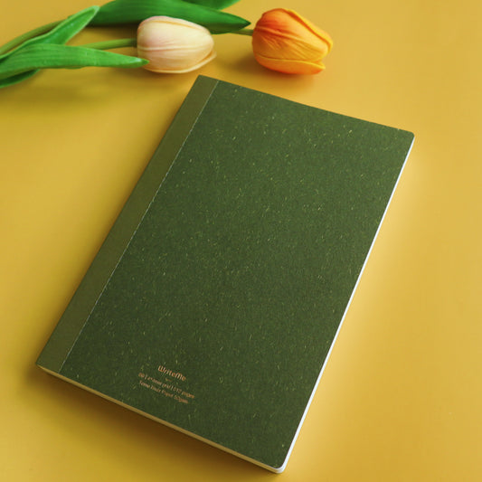 WriteMe A6/B6/TN Tomoe River Paper 52 gsm Grid Journal [UNDATED] - Green/Pink