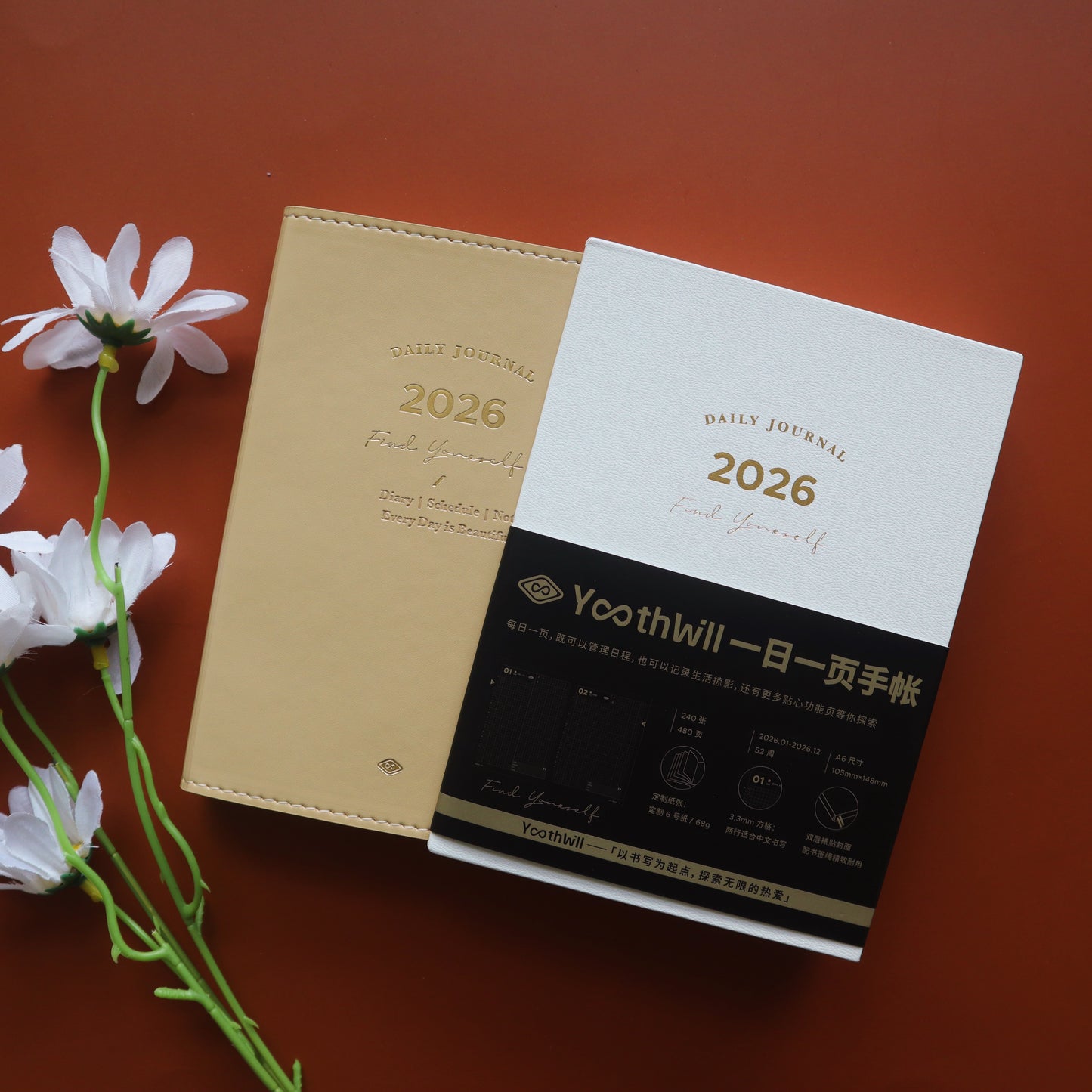 2026 YouthWill A6 Diary - 1 page per Day