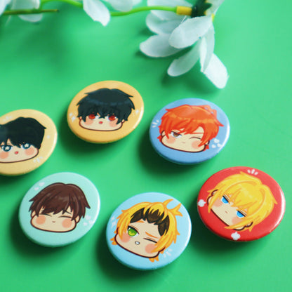 Sasaki to Miyano Fanart Button Pins-Kawaii Chibi Button Badge 32mm-Yaoi/BL Anime/Manga