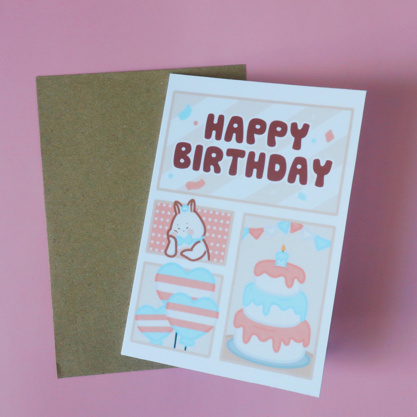 Trans Birthday Card – Floffy Mascot, LGBT Pride