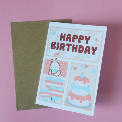 Trans Birthday Card – Floffy Mascot, LGBT Pride
