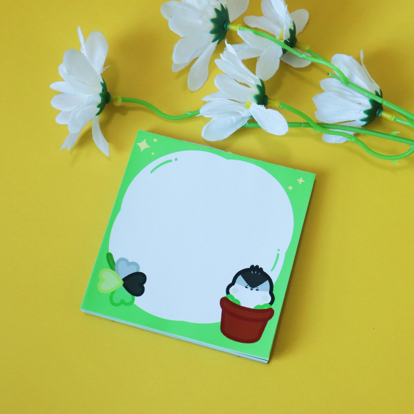 Aromantic Flag LGBT Memopad - To-Do-List Memopad Grocery List - Aromantic Flag Kawaii Bird Arrow Green