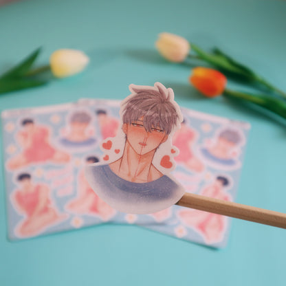 Hadaka Apron Fanart Sticker Sheet - Yaoi/BL Manhwa  - Waterproof Laptop Stickers Glitter/Glossy/Matte