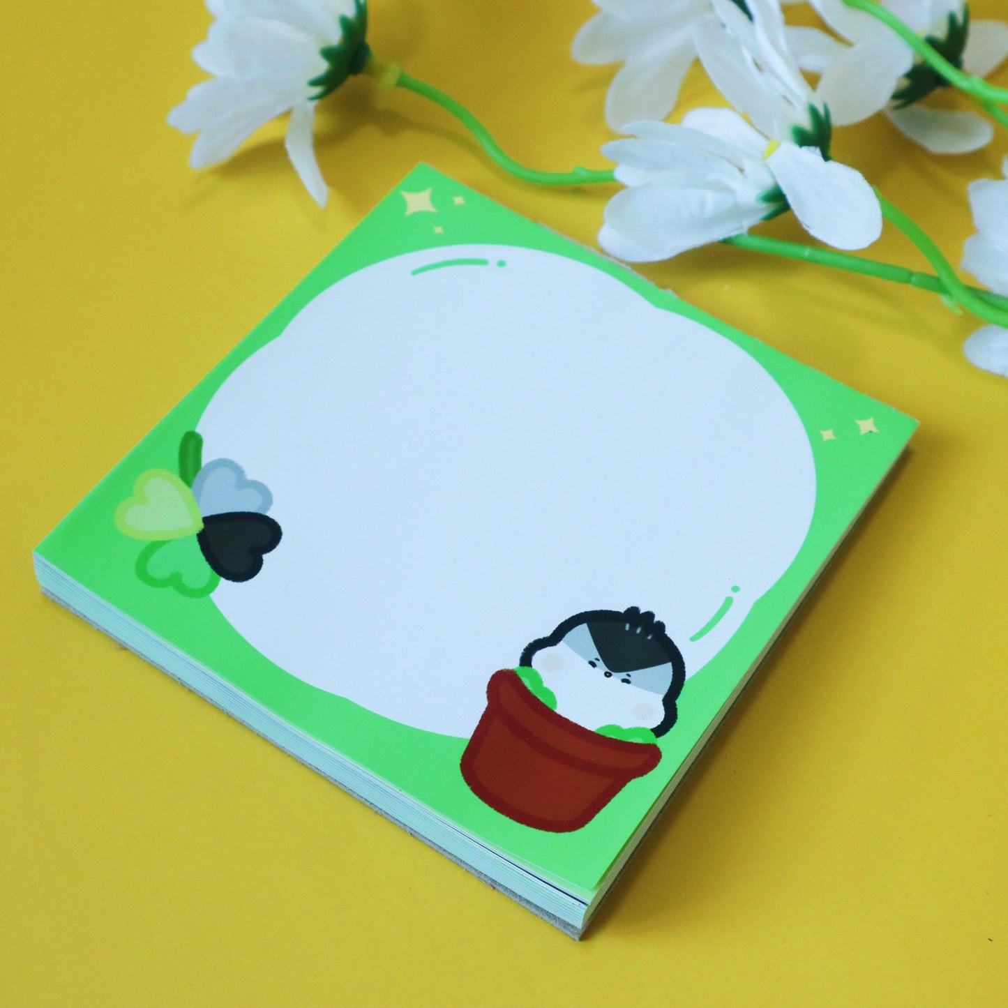 Aromantic Flag LGBT Memopad - To-Do-List Memopad Grocery List - Aromantic Flag Kawaii Bird Arrow Green