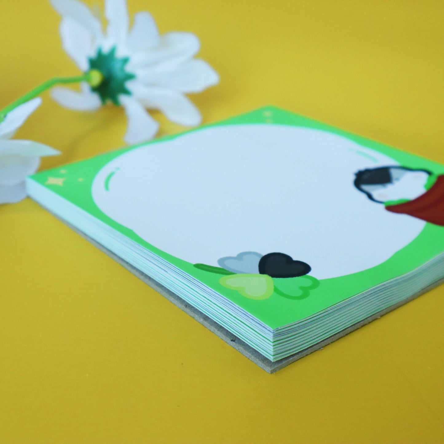 Aromantic Flag LGBT Memopad - To-Do-List Memopad Grocery List - Aromantic Flag Kawaii Bird Arrow Green