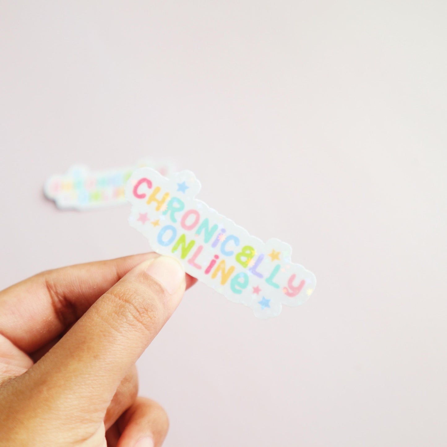 Chronically Online - Funny Fandom Sticker- Matte/Glossy/Holographic