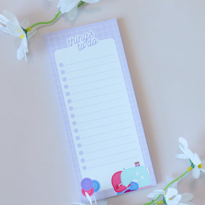 Things To Do Bisexual Notepad List - To-Do-List Magnetic Grocery List - Bisexual Flag Subtle Kawaii Spider, Nibbles