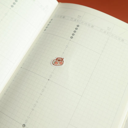 Radio Isometric Planner Stickers - for Hobonichi/Kinbor Journals - Jellie's Music